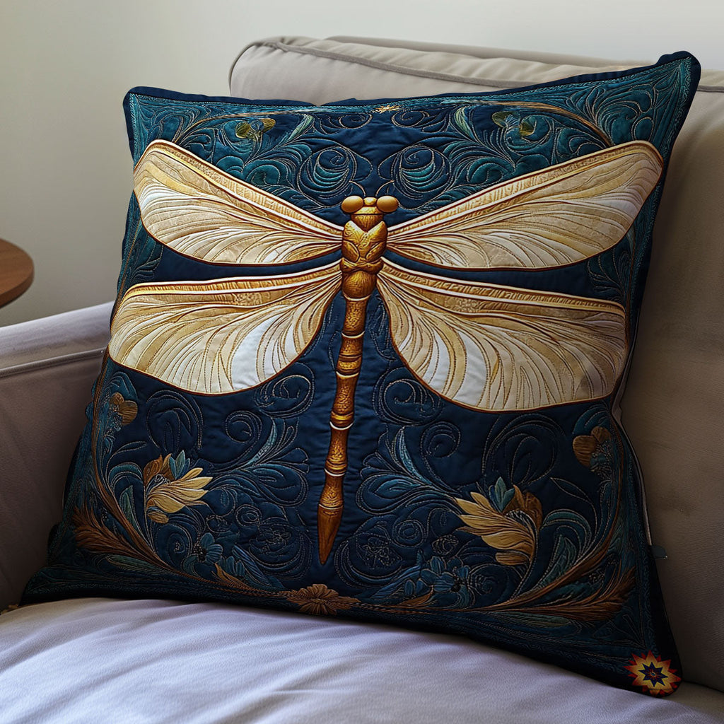 Abstract Dragonfly Quilt Pillow Case Square Cushion Cover Dragonfly Gifts For Mom
